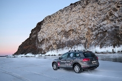 The Russian Book of Records Confirmed the Record Set by the Volkswagen Touareg on the Ice of Lake Baikal